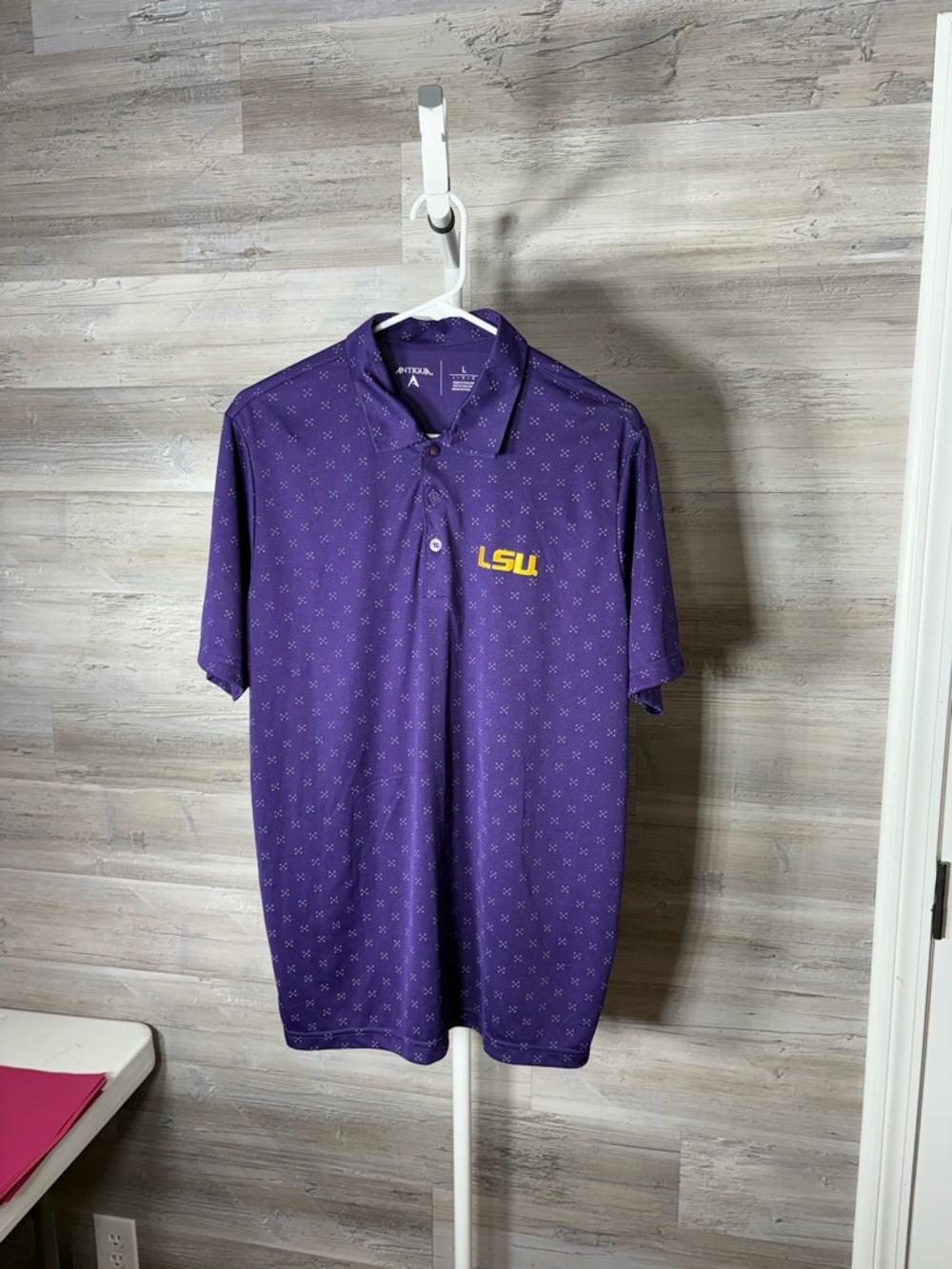 Antigua Purple Polo with Gold LSU Embroidery 1973 - Picture 1 of 12